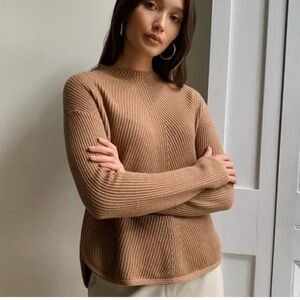 Aritzia Babaton Mock Neck Chalmers Wool & Linen Blend Sweater Sweatshirt Small